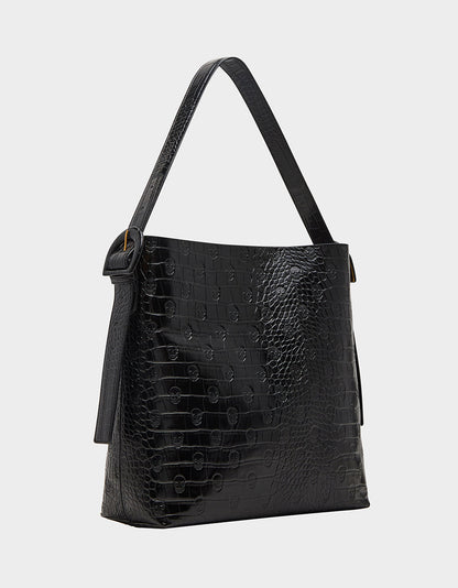 Betsey Johnson New - HEADQUARTERS BUCKET SHOULDER BAG BLACK Women's Shoulder Bucket Handbag