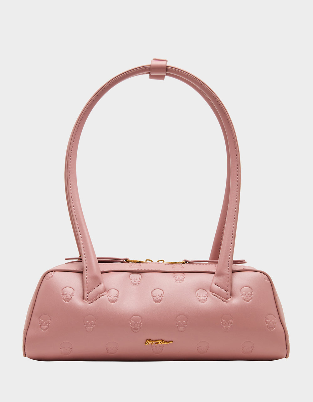 Betsey Johnson Trusted - SKULLICIOUS SHOULDER BAG BLUSH Women's Pink Skull Shoulder Handbag with Scarf