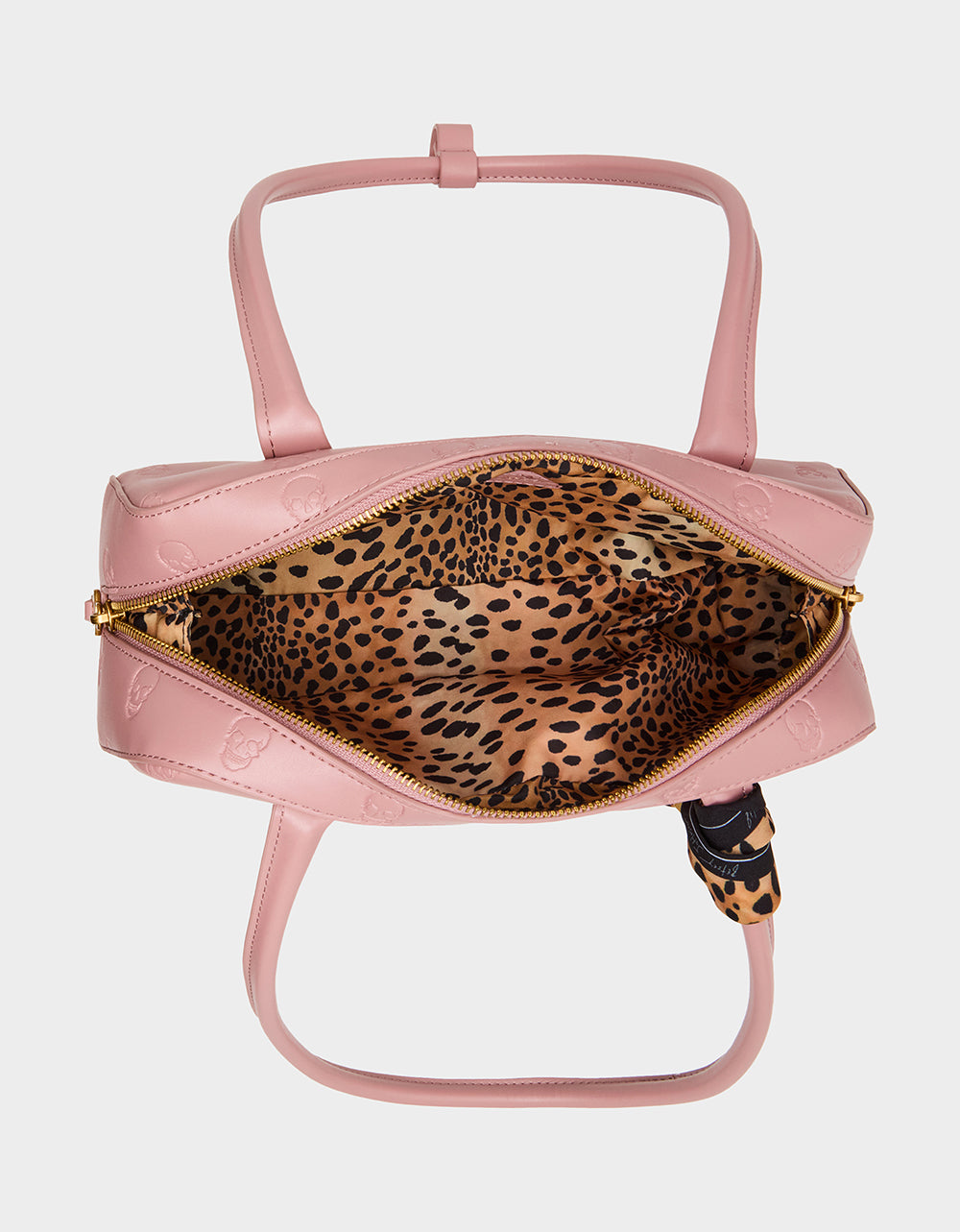 Betsey Johnson Trusted - SKULLICIOUS SHOULDER BAG BLUSH Women's Pink Skull Shoulder Handbag with Scarf