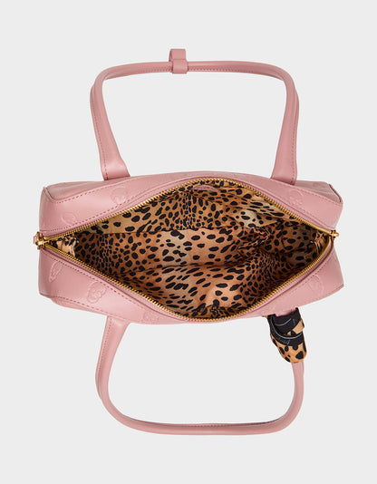 Betsey Johnson Trusted - SKULLICIOUS SHOULDER BAG BLUSH Women's Pink Skull Shoulder Handbag with Scarf