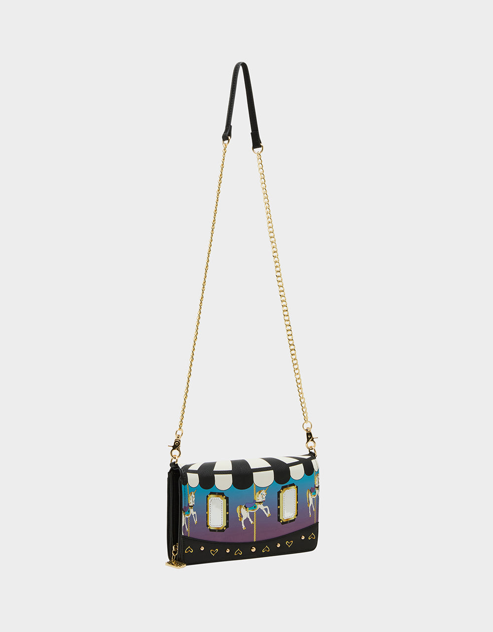 Betsey Johnson Quality - SPIN ME WALLET ON CHAIN MULTI Women's Carousel-Themed Horse Wallet