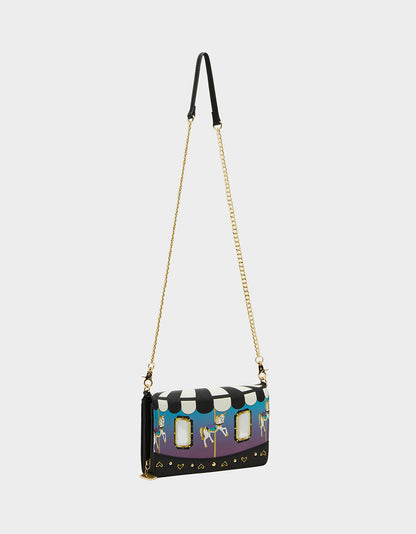 Betsey Johnson Quality - SPIN ME WALLET ON CHAIN MULTI Women's Carousel-Themed Horse Wallet