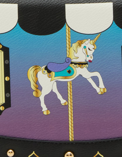 Betsey Johnson Quality - SPIN ME WALLET ON CHAIN MULTI Women's Carousel-Themed Horse Wallet