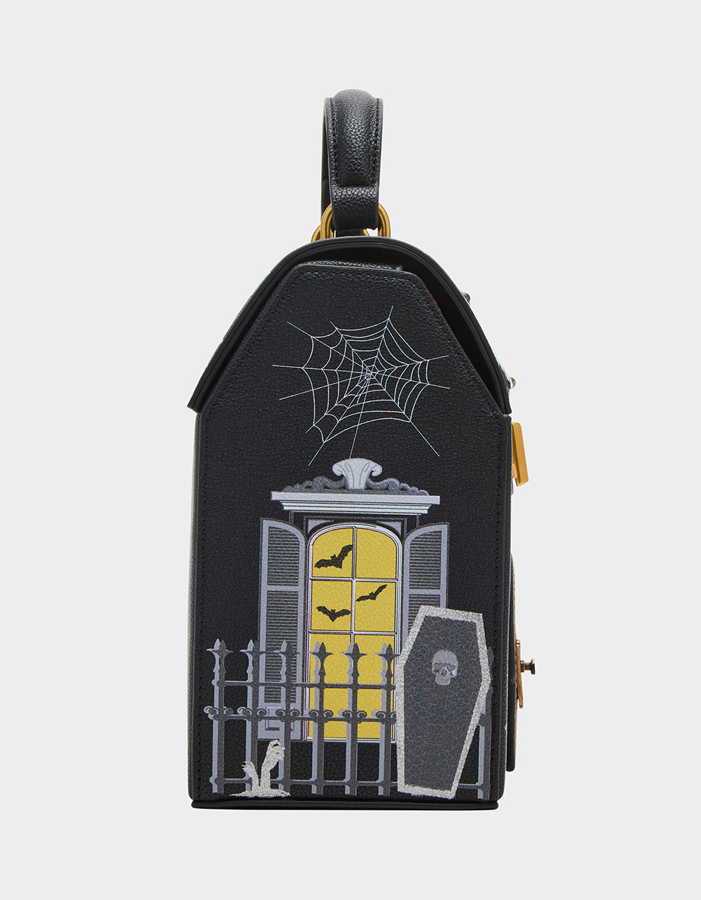 Betsey Johnson Quality - FOREVER HOME BUNDLE Women's Haunted House Halloween Crossbody, Wallet on Chain, and Wallet Set