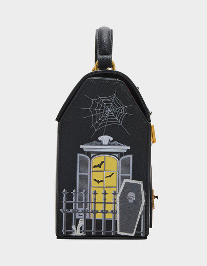Betsey Johnson Quality - FOREVER HOME BUNDLE Women's Haunted House Halloween Crossbody, Wallet on Chain, and Wallet Set