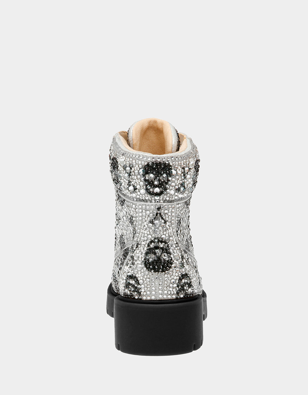 Betsey Johnson Smart Buy - THE GOTH GIRL HOLIDAY BUNDLE Women's Rhinestone Skull Combat Boots and Black Bucket Handbag