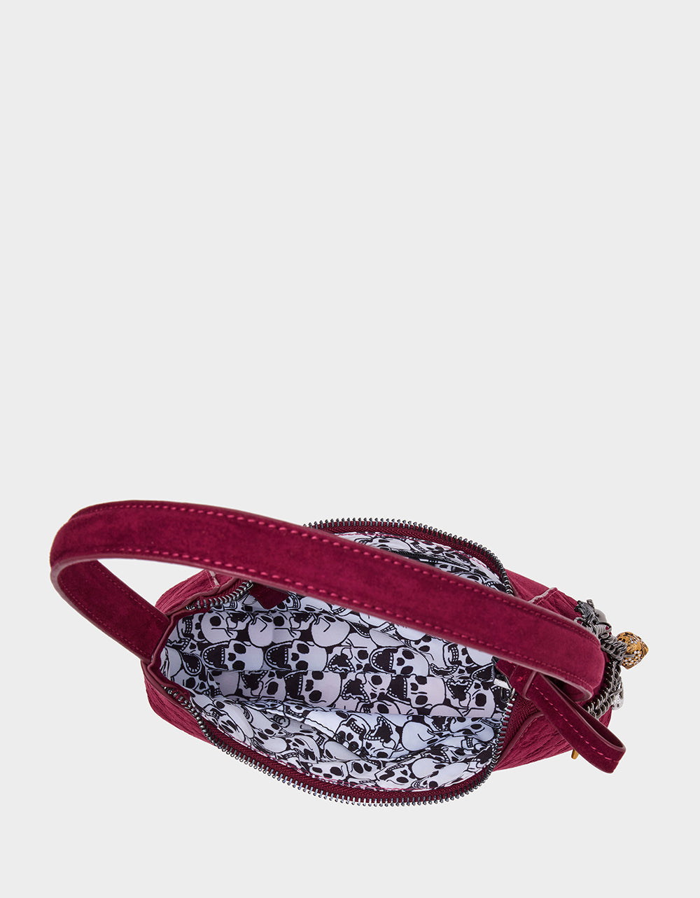 Betsey Johnson Everyday - HEADLINER DEBOSS TOP ZIP CHERRY Women's Skull Print Shoulder Charm Handbag