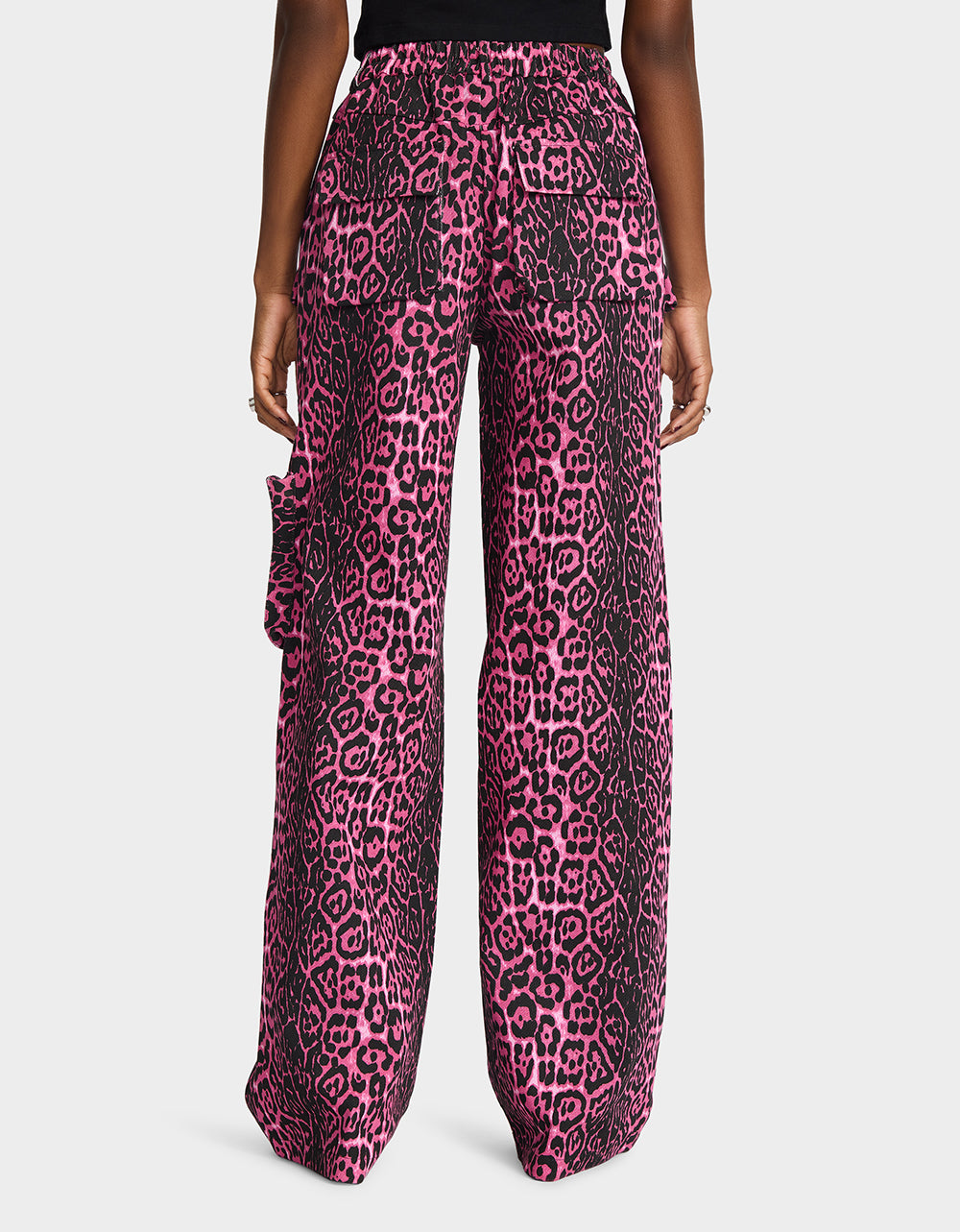 Betsey Johnson Featured - WILD IN PINK BUNDLE Women's Pink Leopard Cropped Jacket and Cargo Pant Set