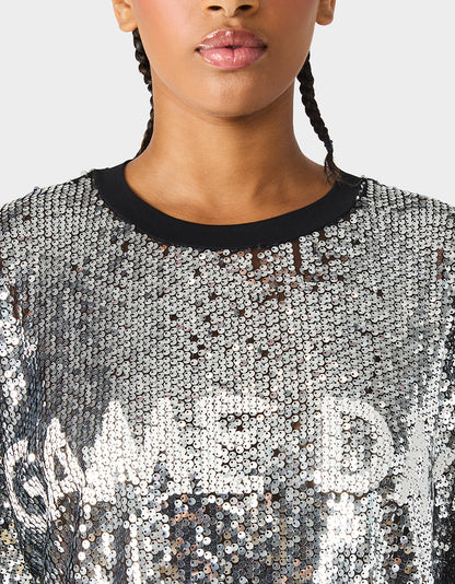 Betsey Johnson Recommended - THE SPORTS FAN HOLIDAY BUNDLE Women's Game Day Sequin Jersey Dress and Sidny Football Rhinestone Sneaker