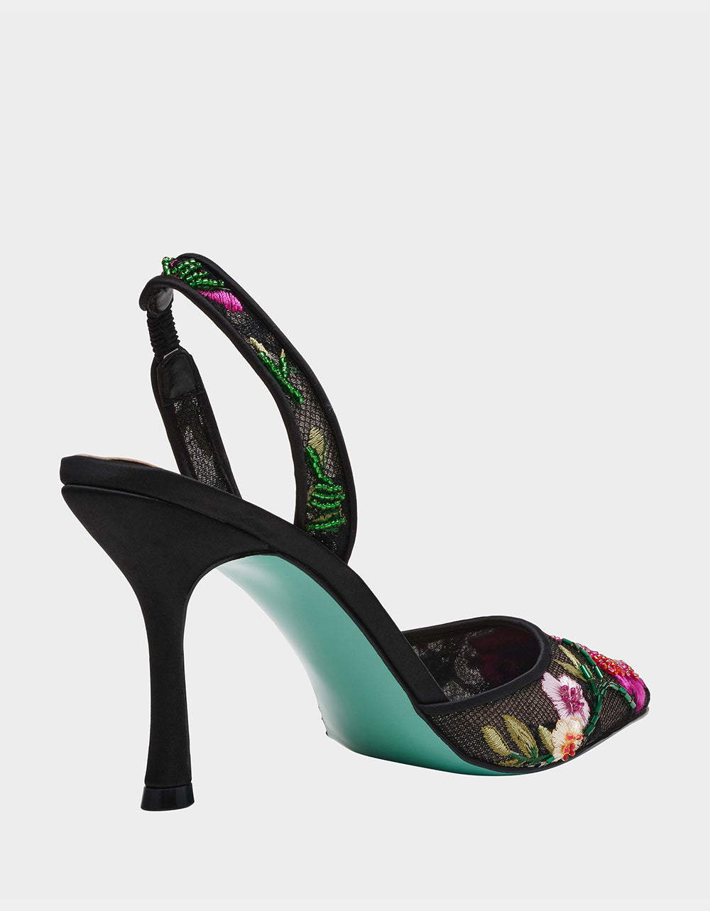 Betsey Johnson Essential - THE FLOWER CHILD HOLIDAY BUNDLE Women's Mini 3D Flower Dress Black and Floral Heel