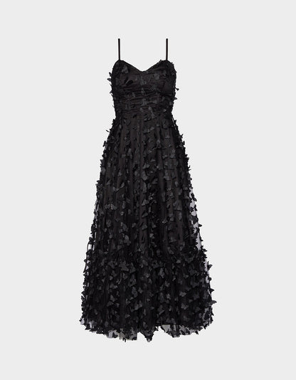 Betsey Johnson Best Seller - BETSEYS BUTTERFLY MAXI DRESS BLACK