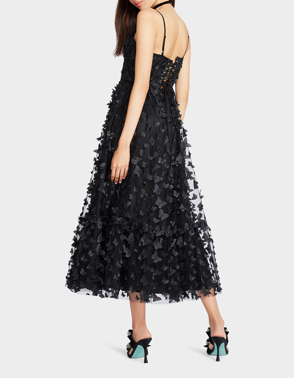 Betsey Johnson Best Seller - BETSEYS BUTTERFLY MAXI DRESS BLACK