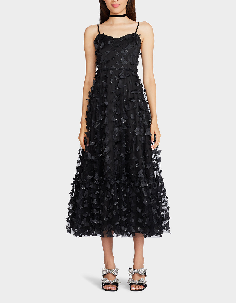 Betsey Johnson Best Seller - BETSEYS BUTTERFLY MAXI DRESS BLACK