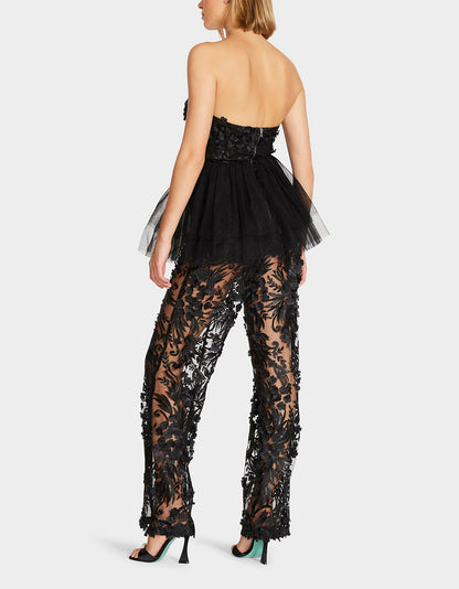 Betsey Johnson Deals - JENNA JUMPSUIT BLACK Lace
