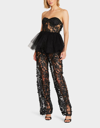 Betsey Johnson Deals - JENNA JUMPSUIT BLACK Lace
