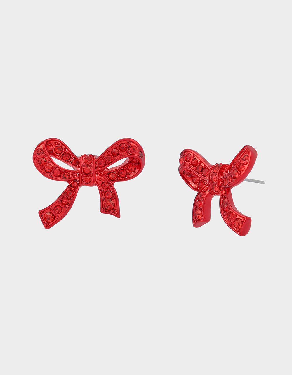 Betsey Johnson Signature - BOW STUD EARRINGS RED Women's Rhinestone Bow Stud Valentine's Day Earrings