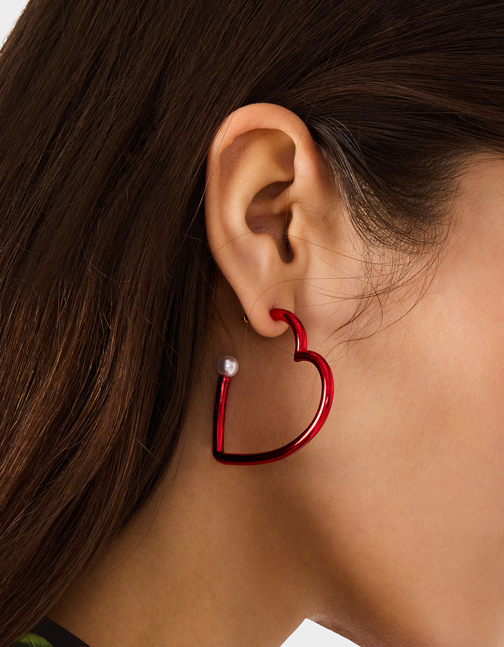 Betsey Johnson Trending - HEART HOOP EARRINGS RED Women's Valentine's Day Heart Hoop Earrings