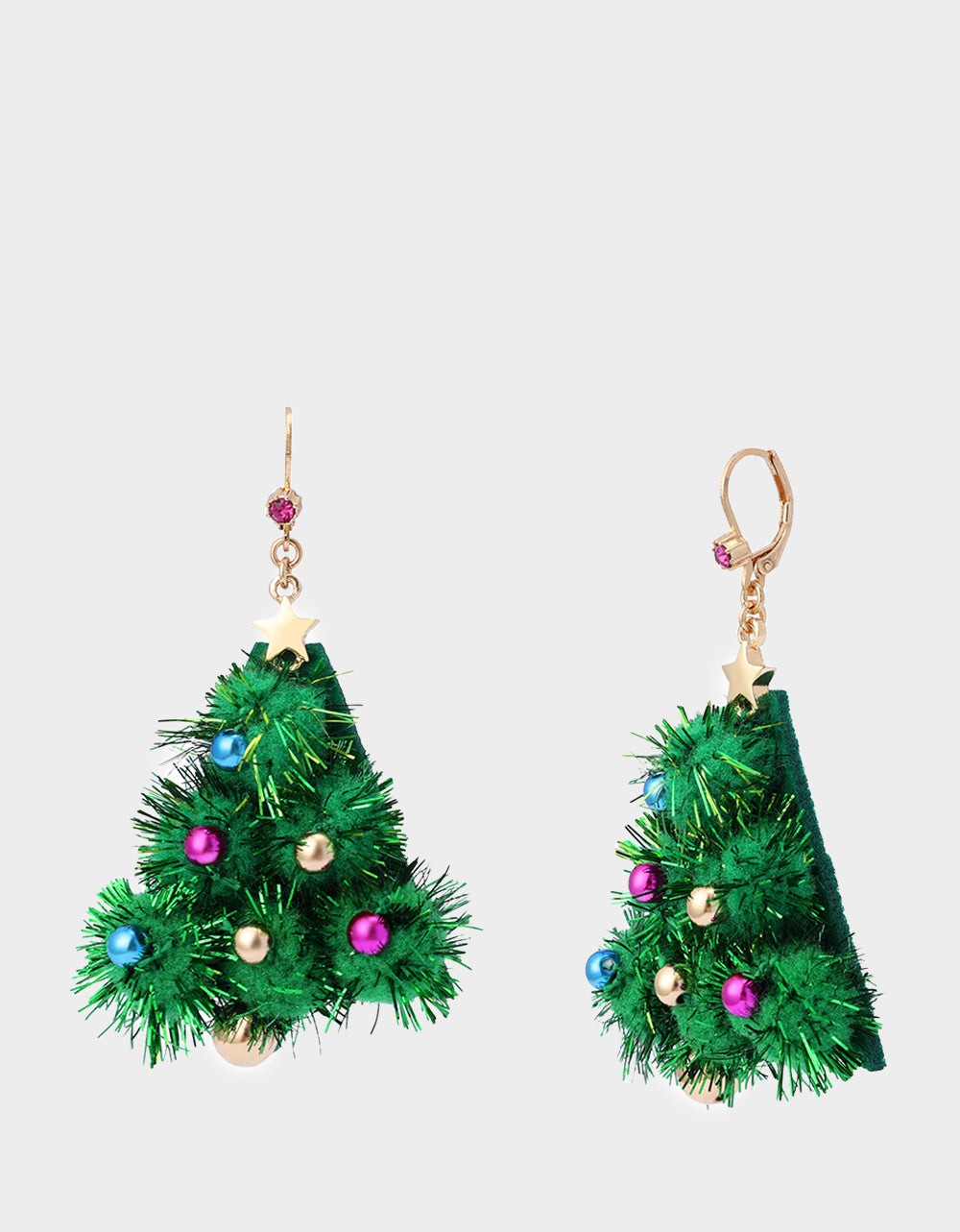Betsey Johnson Everyday - PLUSH TREE DROP EARRINGS FIR GREEN Women's Christmas-Themed Tree Drop Earrings