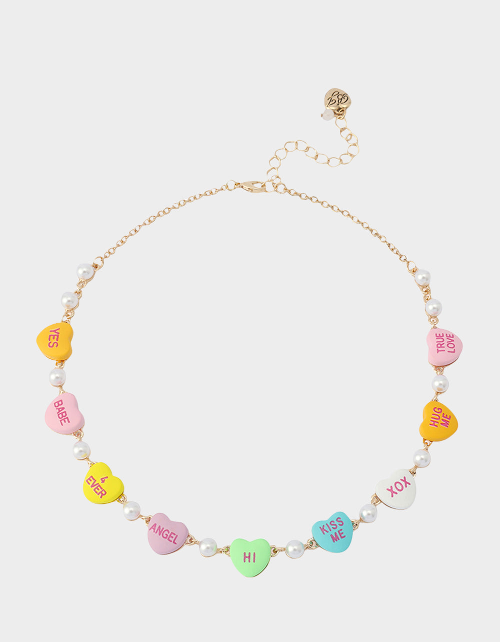 Betsey Johnson Recommended - SWEETHEART COLLAR NECKLACE MULTI Women's Valentine's Day Candy Hearts Necklace