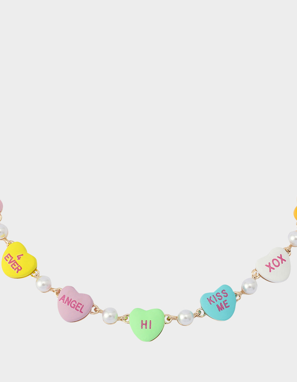 Betsey Johnson Recommended - SWEETHEART COLLAR NECKLACE MULTI Women's Valentine's Day Candy Hearts Necklace