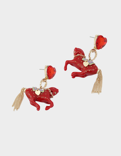 Betsey Johnson Discount - YEAR OF THE HORSE BUNDLE Chinese New Year Horse Necklace and Drop Earrings Set