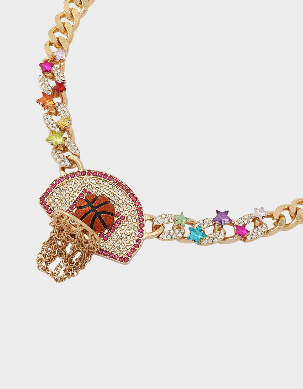 Betsey Johnson Best Price - BASKETBALL SHORT PENDANT NECKLACE ORANGE Sports-Themed Women's Statement Necklace