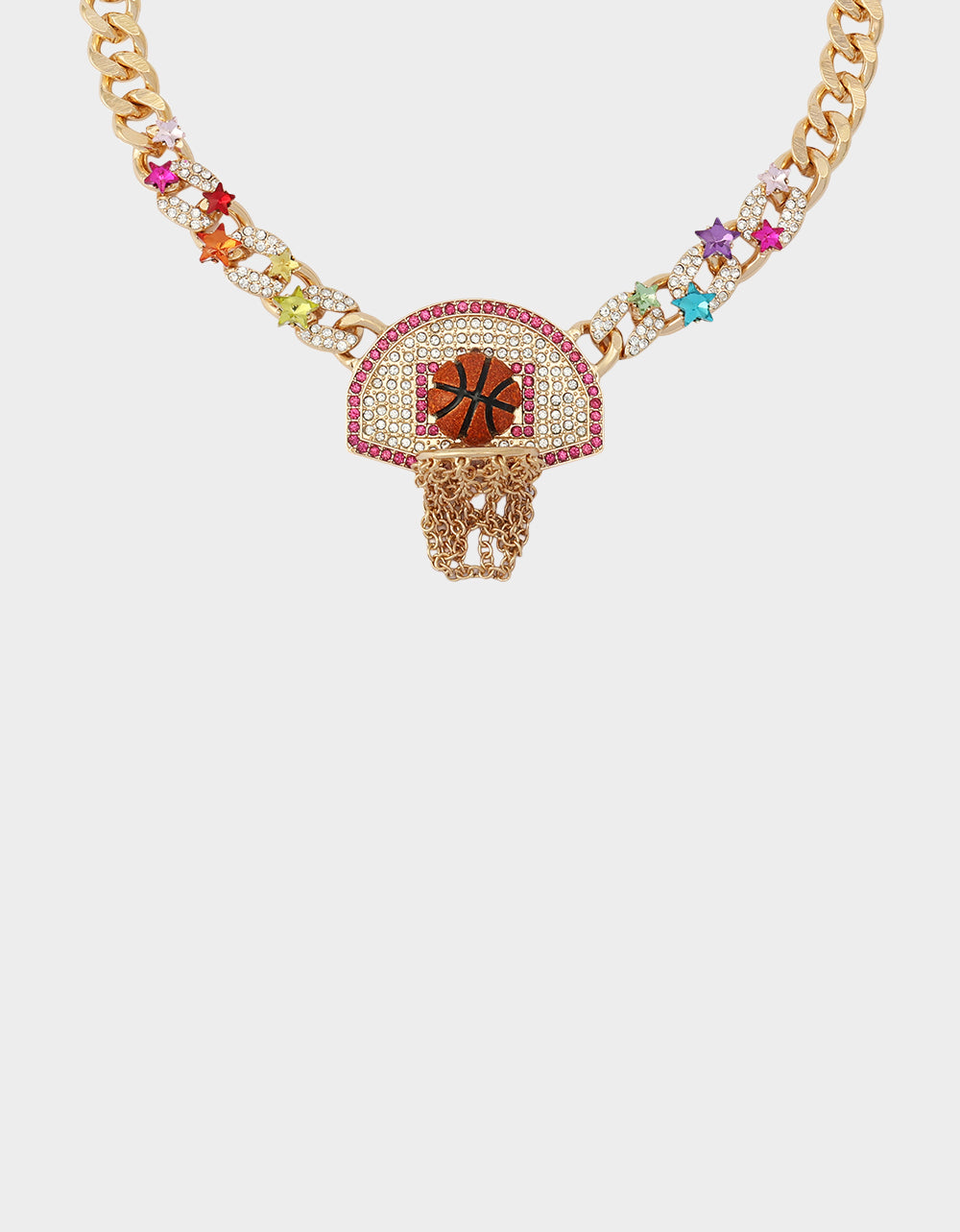 Betsey Johnson Best Price - BASKETBALL SHORT PENDANT NECKLACE ORANGE Sports-Themed Women's Statement Necklace