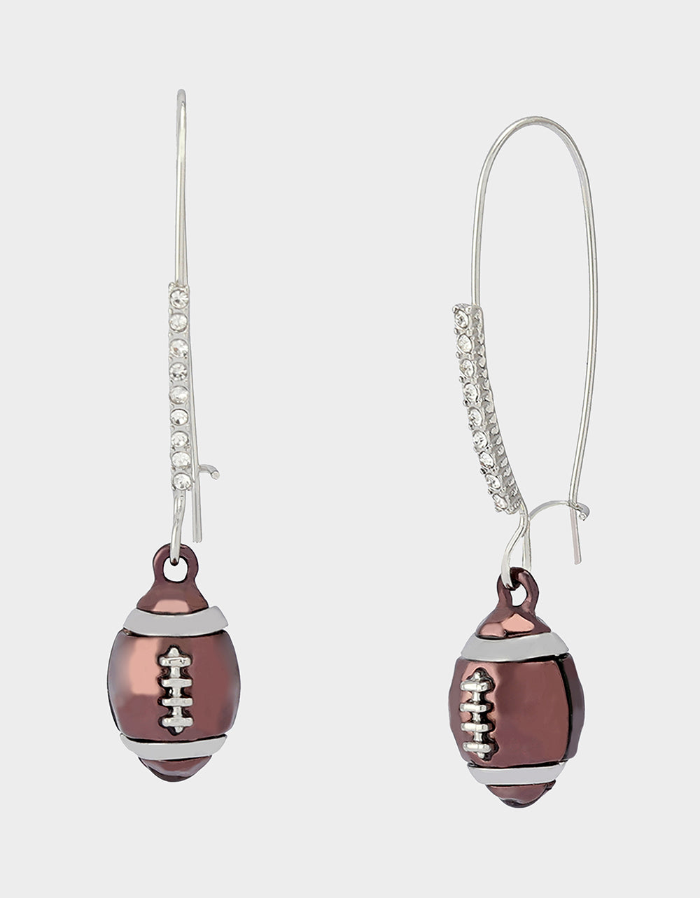 Betsey Johnson Premium - FOOTBALL DROP EARRINGS BROWN Women's Hook Football Earrings