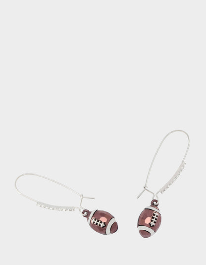 Betsey Johnson Premium - FOOTBALL DROP EARRINGS BROWN Women's Hook Football Earrings