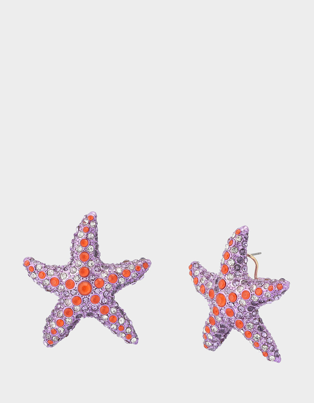 Betsey Johnson Hot Sale - MERMAID JEWELS STARFISH STUDS PURPLE Women's Starfish Rhinestone Stud Earrings