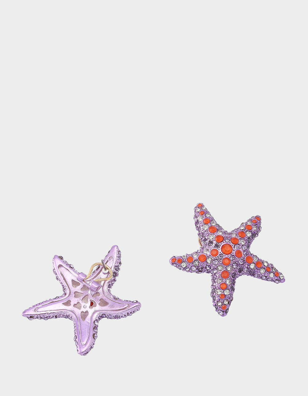 Betsey Johnson Hot Sale - MERMAID JEWELS STARFISH STUDS PURPLE Women's Starfish Rhinestone Stud Earrings