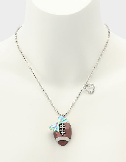 Betsey Johnson Best Seller - SHORT FOOTBALL PENDANT CRYSTAL Women's Football Necklace