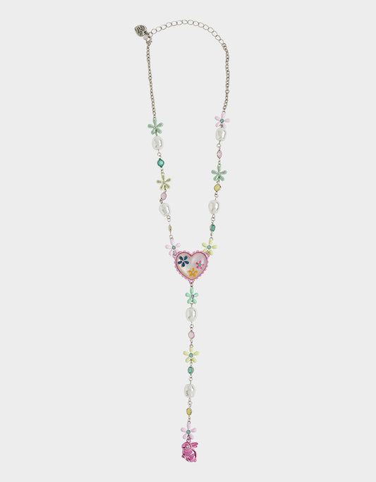 Betsey Johnson Everyday - HOP TO IT FLOWER EGG Y NECKLACE MULTI