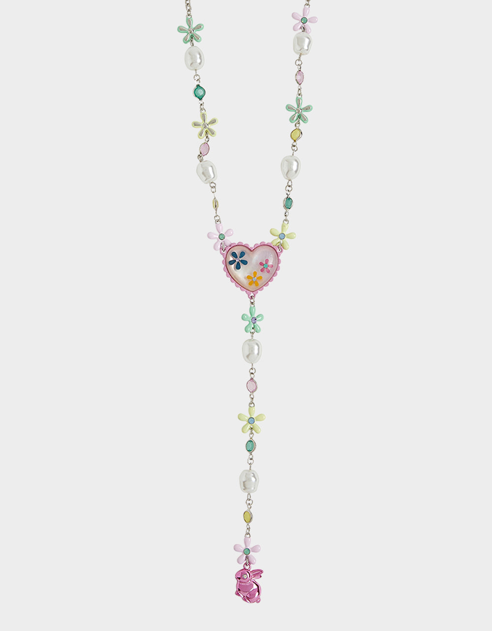 Betsey Johnson Everyday - HOP TO IT FLOWER EGG Y NECKLACE MULTI