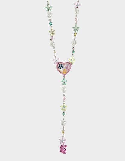 Betsey Johnson Everyday - HOP TO IT FLOWER EGG Y NECKLACE MULTI