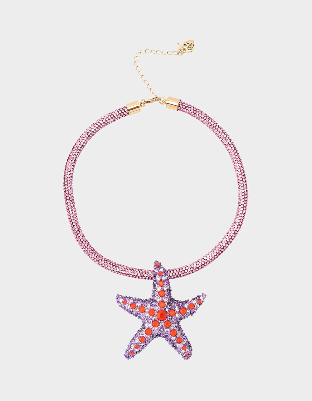 Betsey Johnson Quality - MERMAID JEWELS STARFISH PENDANT PURPLE Women's Starfish Rhinestone Rope Necklace