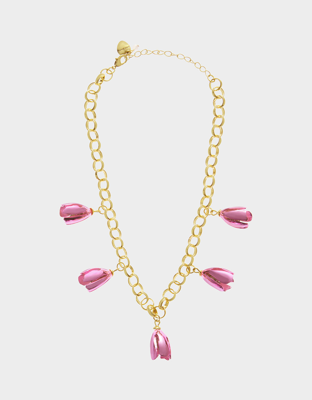 Betsey Johnson Popular - GARDEN GLAM TULIP CHARM FRONTAL NECKLACE PINK Women's Tulip Drop necklace