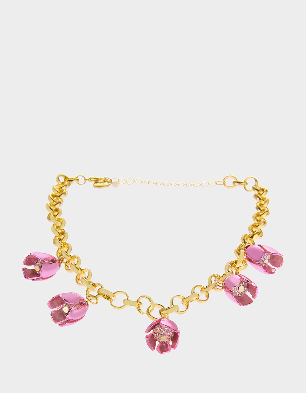 Betsey Johnson Popular - GARDEN GLAM TULIP CHARM FRONTAL NECKLACE PINK Women's Tulip Drop necklace