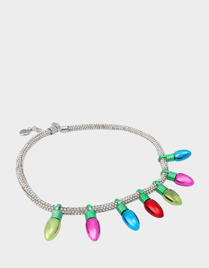 Betsey Johnson Discount - MULTI LIGHT BIB NECKLACE Women's Christmas-Themed Lights Bib Necklace