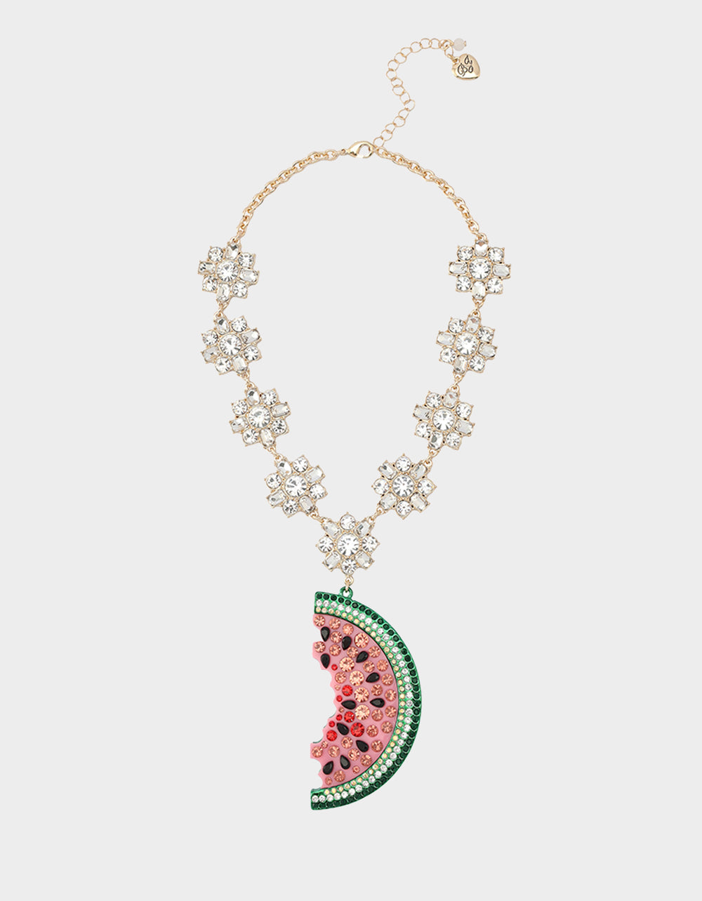 Betsey Johnson Recommended - BETSEYS BACKYARD WATERMELON PENDANT MULTI Women's Watermelon Rhinestone Pendant Necklace