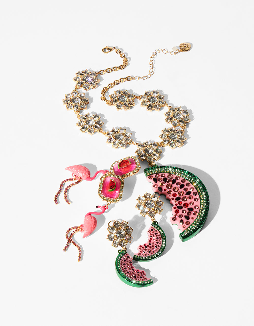 Betsey Johnson Recommended - BETSEYS BACKYARD WATERMELON PENDANT MULTI Women's Watermelon Rhinestone Pendant Necklace