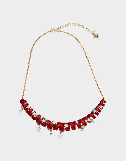 Betsey Johnson Trusted - BETSEYS HOLIDAY COIL NECKLACE RED