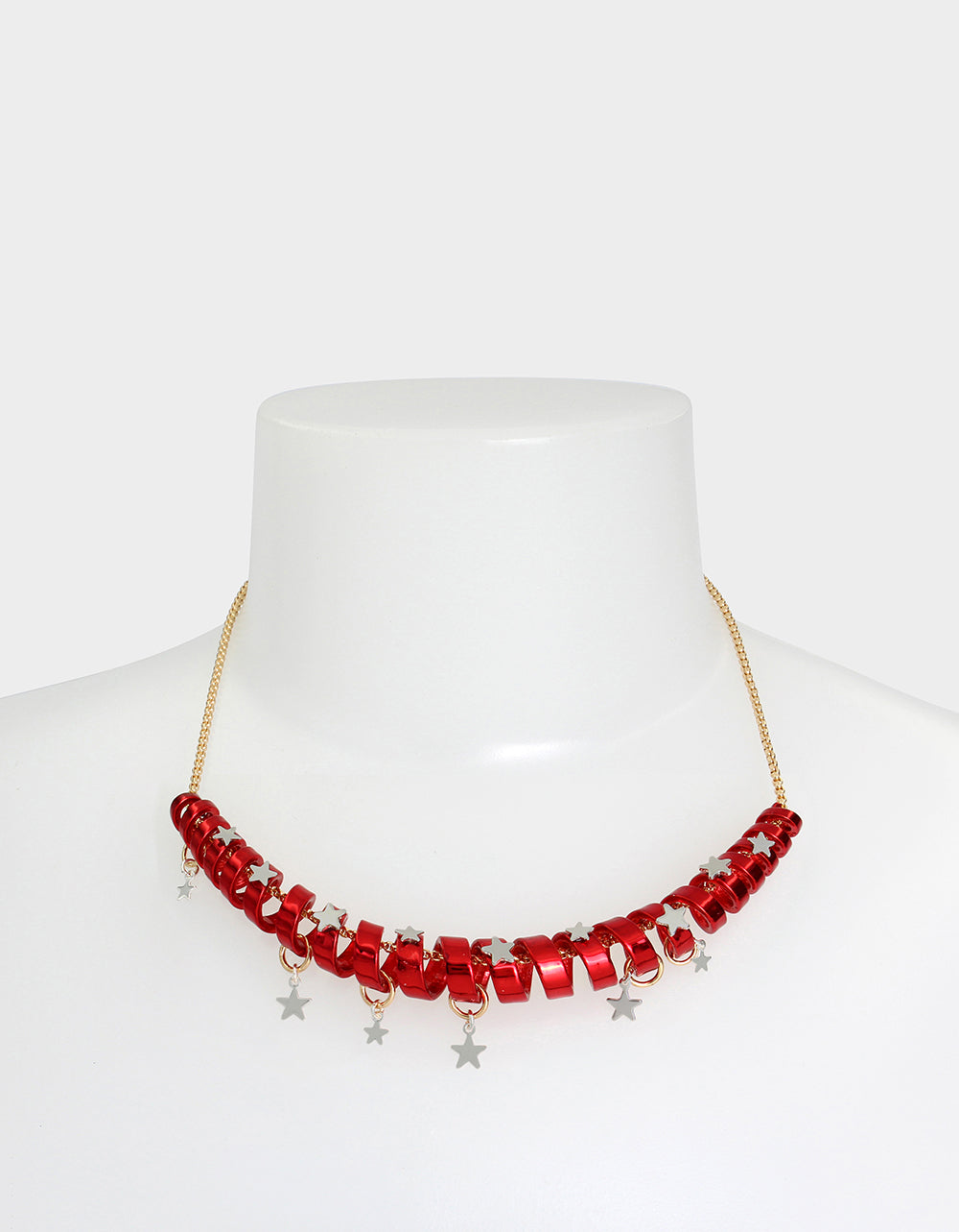 Betsey Johnson Trusted - BETSEYS HOLIDAY COIL NECKLACE RED