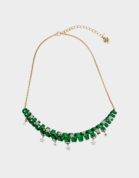 Betsey Johnson Essential - BETSEYS HOLIDAY COIL NECKLACE GREEN