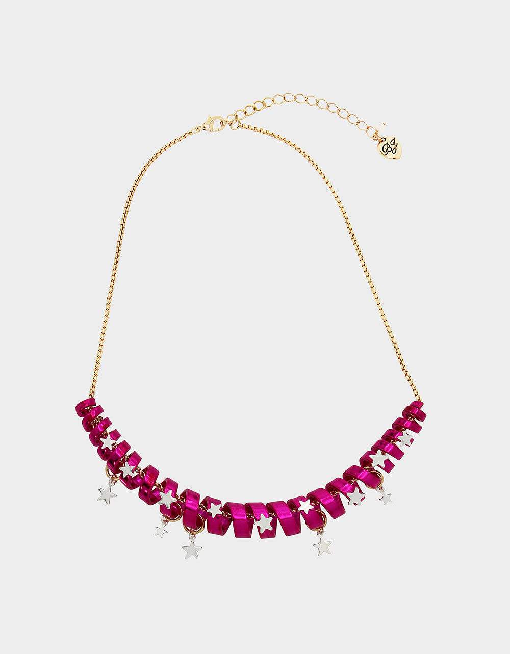 Betsey Johnson Classic - BETSEYS HOLIDAY COIL NECKLACE PINK