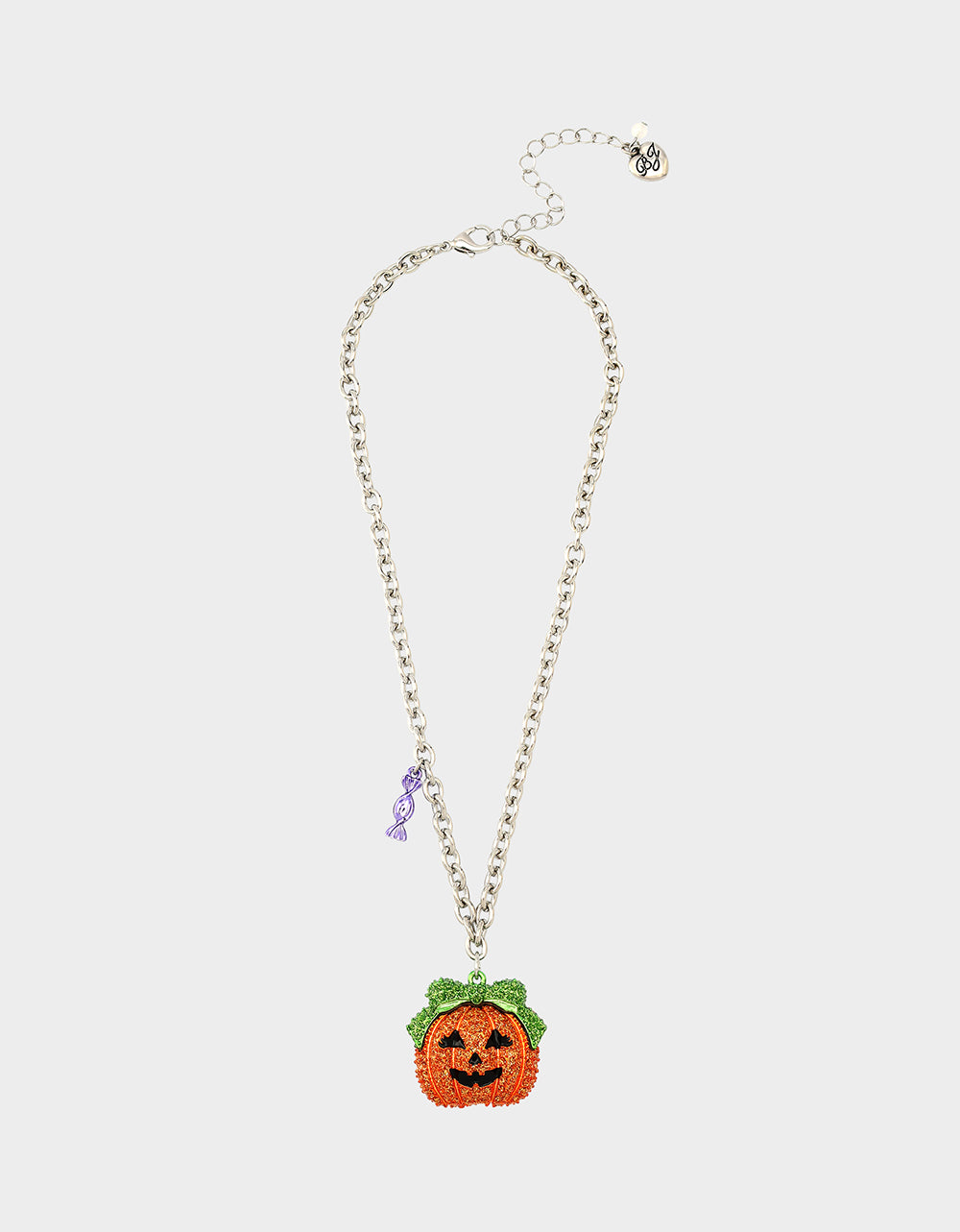 Betsey Johnson Popular - PUMPKIN PENDANT NECKLACE ORANGE Women's Halloween-Themed Pumpkin Rhinestone Pendant Necklace