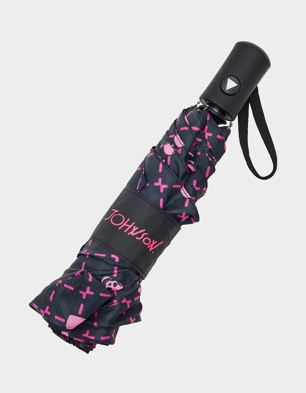 Betsey Johnson Value - BETSEY'S HEART & SKULL PRINT UMBRELLA BLACK MULTI