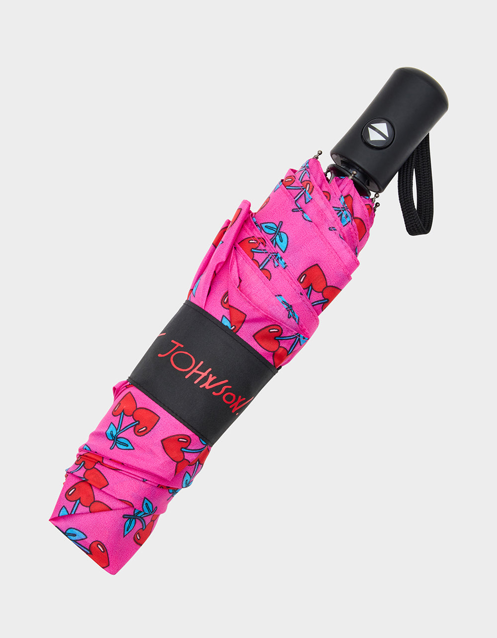 Betsey Johnson Signature - BETSEY'S CHERRY HEART PRINT UMBRELLA PINK MULTI