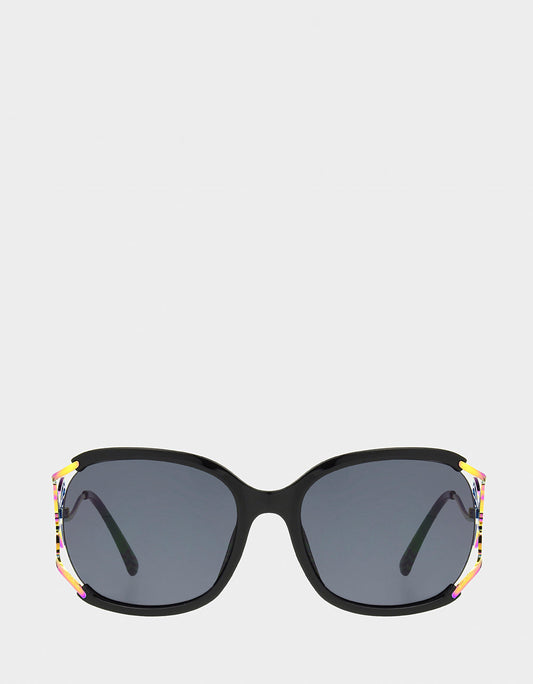 Betsey Johnson Popular - BLAZING STAR SUNGLASSES BLACK Women's Black Rainbow Butterfly Sunglasses