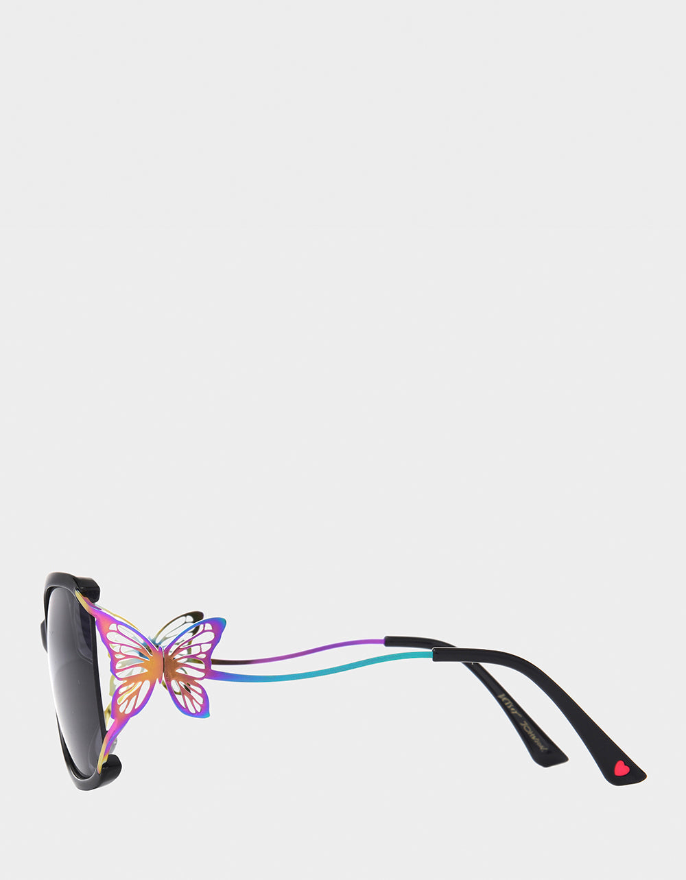 Betsey Johnson Popular - BLAZING STAR SUNGLASSES BLACK Women's Black Rainbow Butterfly Sunglasses
